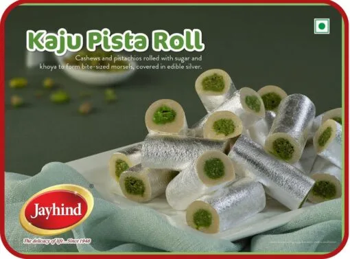 Kaju Pista Roll - Jayhind Sweets - Best Sweet Shop In Ahmedabad Gujarat India